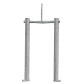 Fastening and connecting parts | for concrete barriers/thresholds | Angled connecting element (22,5) for securely connecting concrete barriers (series 3F200) | tool-free installation, made of steel, galvanized